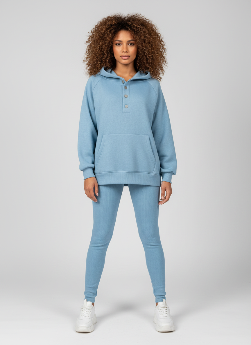 Loungewear Set voor Dames – Comfortabele Zachte Thuisset