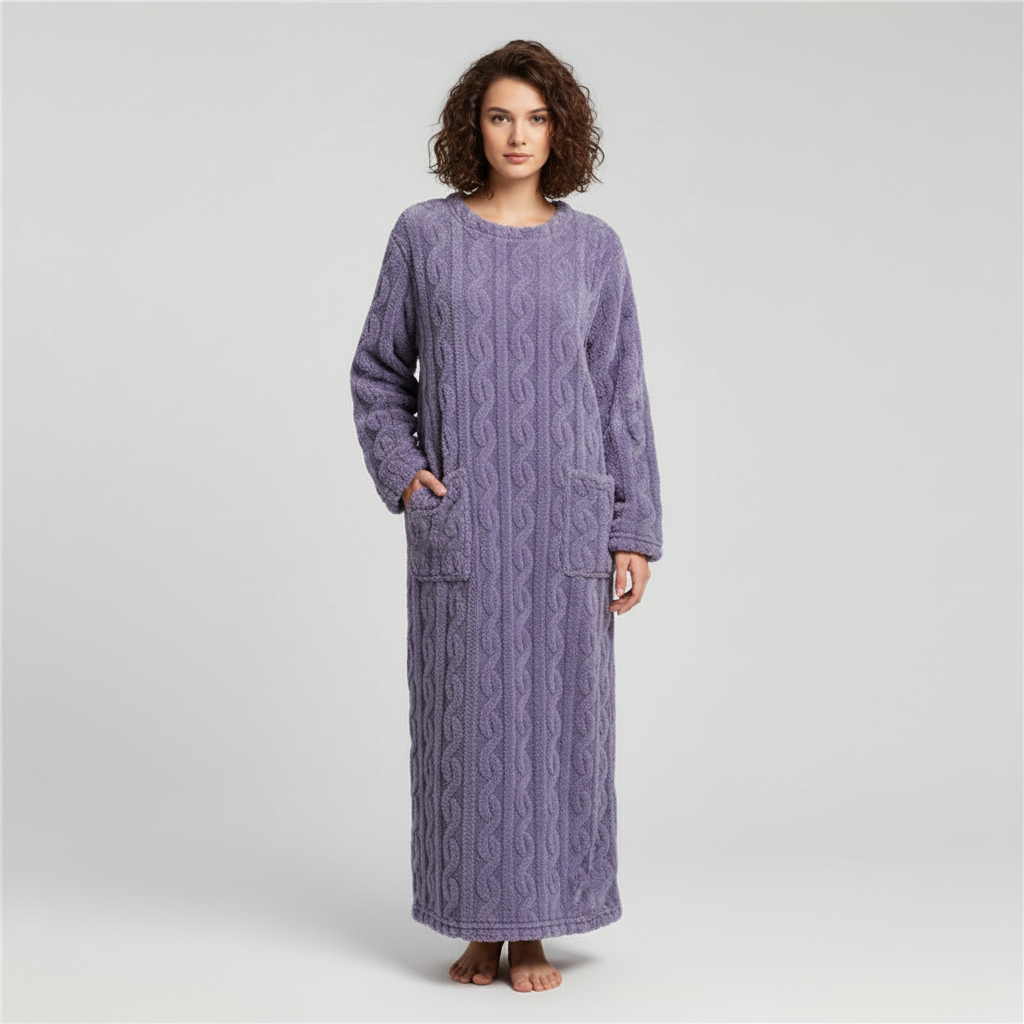 Dikke Nachtjapon voor Dames – Warme Comfortabele Slaapjurk