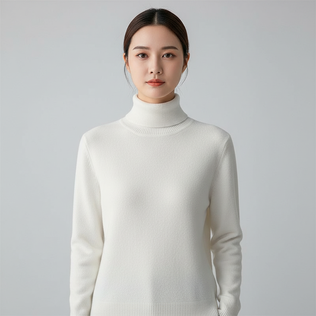 Turtleneck Trui voor Dames – Warme Gebreide Coltrui met Comfortabele Pasvorm