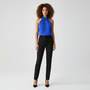 Elegante Feestelijke Dames Top met Satijnafwerking