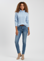 Gebreide Trui met Kabelpatroon voor Dames – Warme Comfortabele Knit Sweater