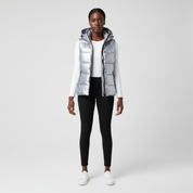 Gevoerde Shiny Bodywarmer voor Dames – Lichtgewicht Warm Gewatteerd Vest