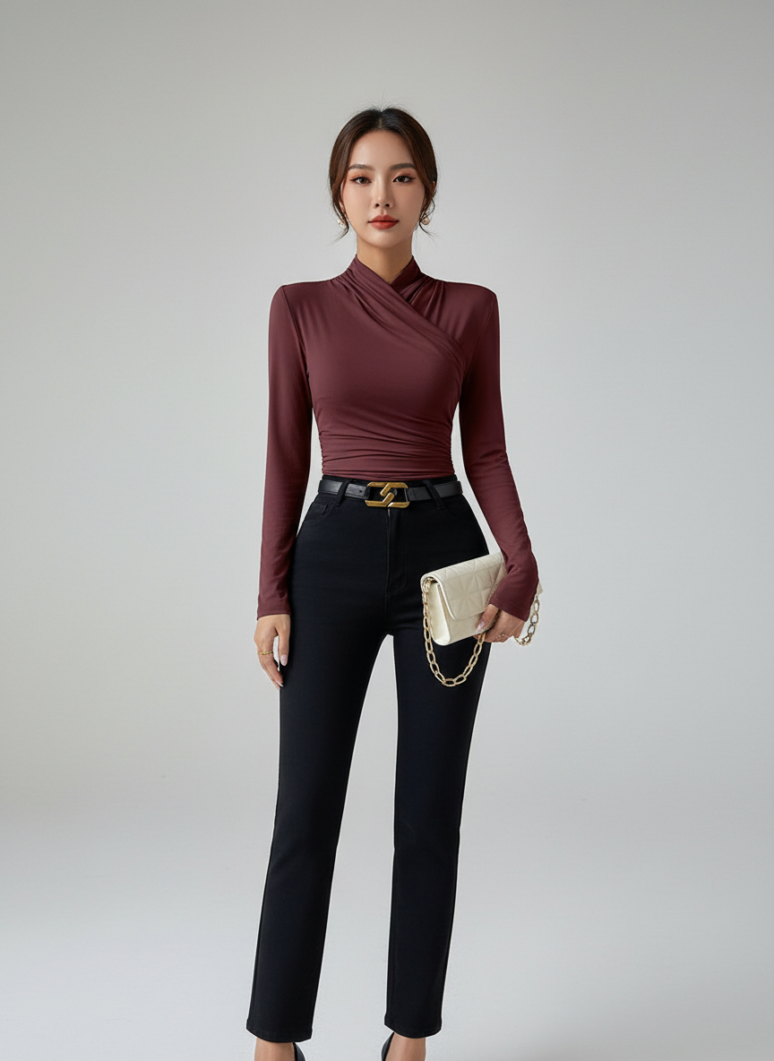 Asymmetrische Top voor Dames – Trendy One-Shoulder Stijl met Elegante Pasvorm