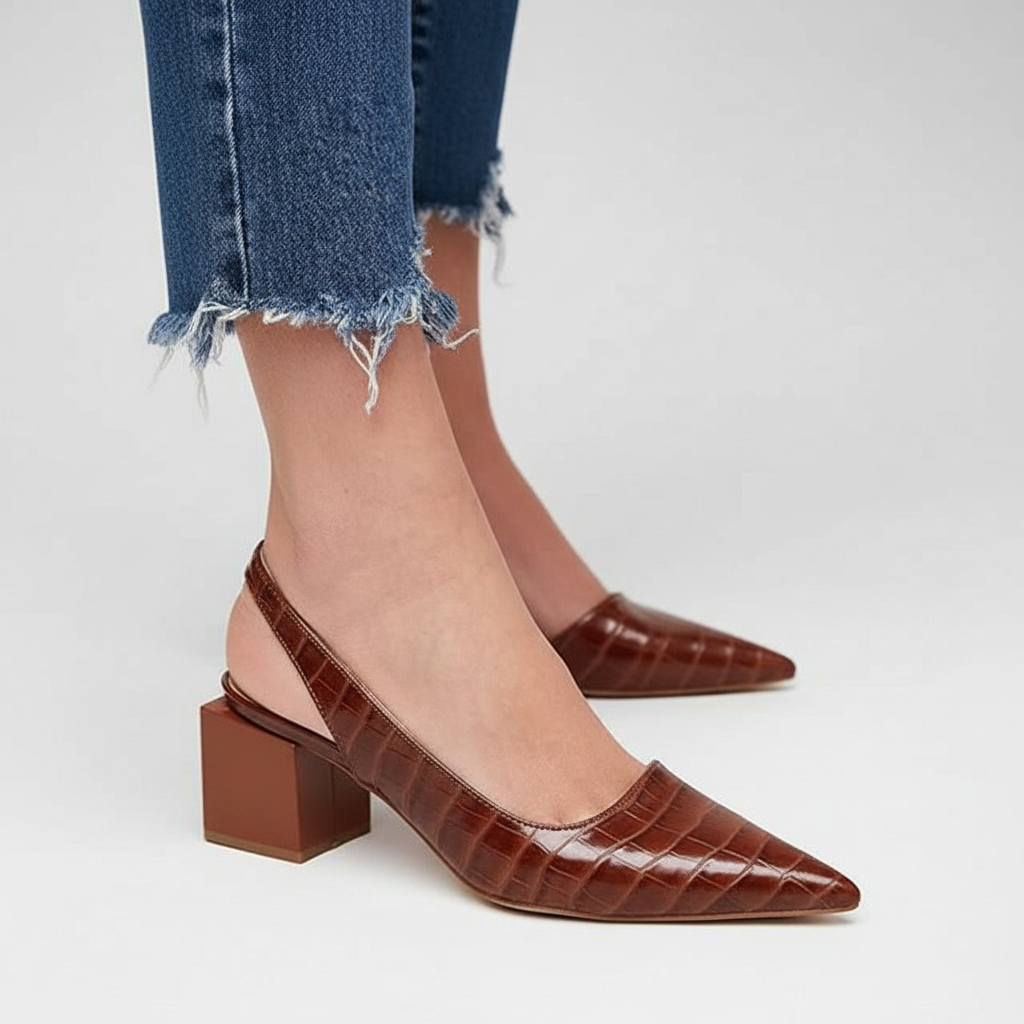 Lara Orthopedische Pumps – Elegante Damespumps met Croco-Design en Comfortabel Voetbed