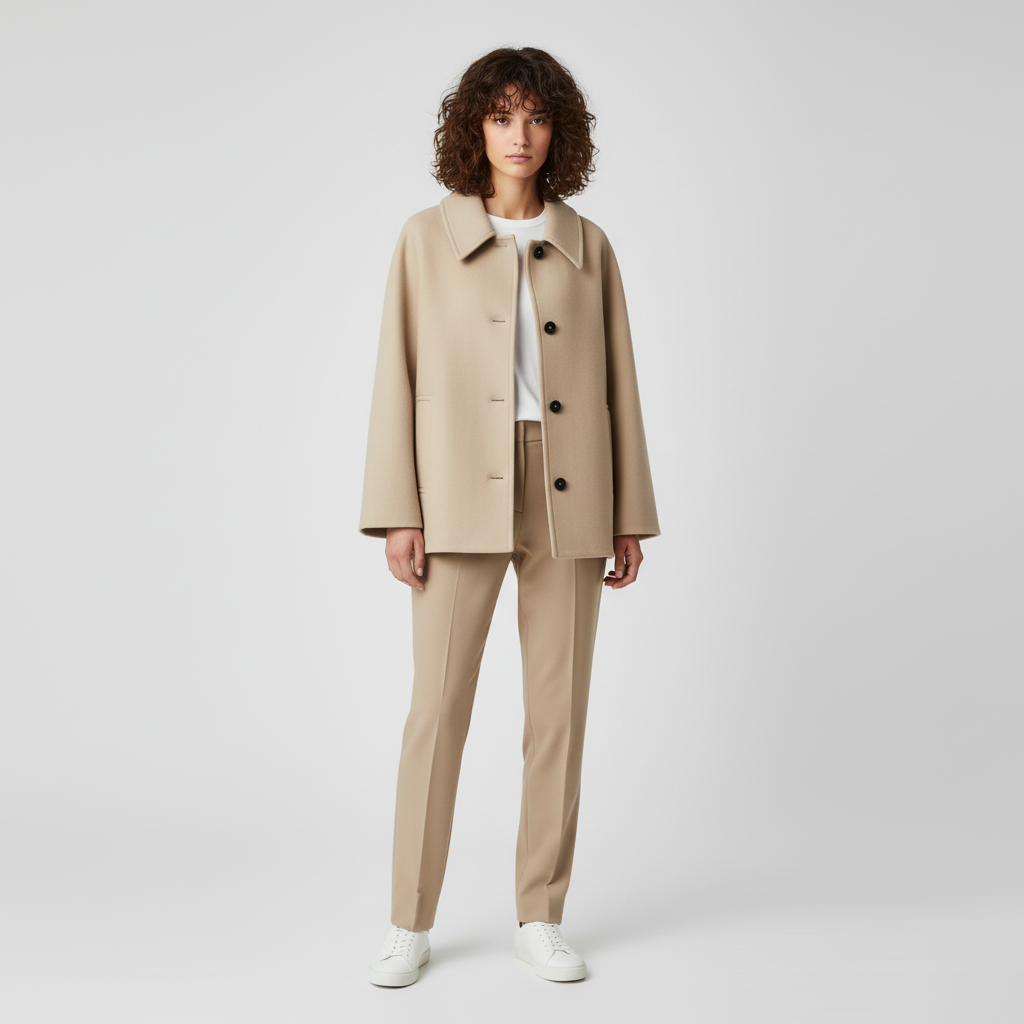 Wolmix Oversized Dames Jas met Wijde Revers