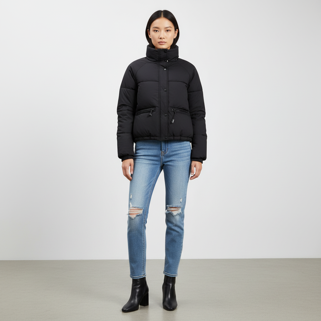 Elvira Gewatteerde Wintertjas – Warme Damesjas met Voering en Stijlvol Design