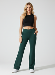 Dames Bootcut Yogabroek met Hoge Taille