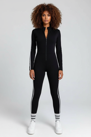 Sportieve Jumpsuit met Contrasterende Strepen