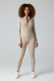 Sportieve Jumpsuit met Contrasterende Strepen