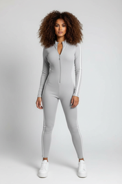 Sportieve Jumpsuit met Contrasterende Strepen