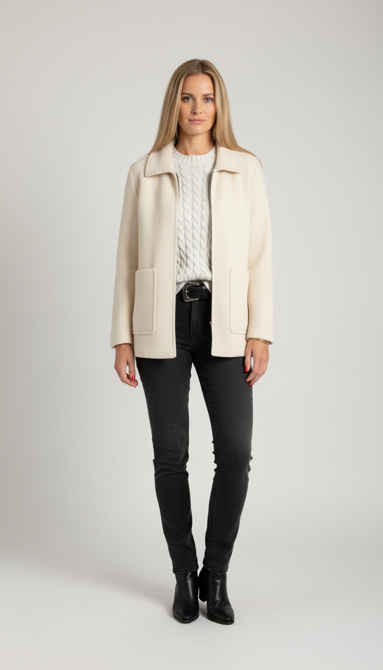 Wolmix Halflange Jas Dames - Stijlvol & Comfortabel