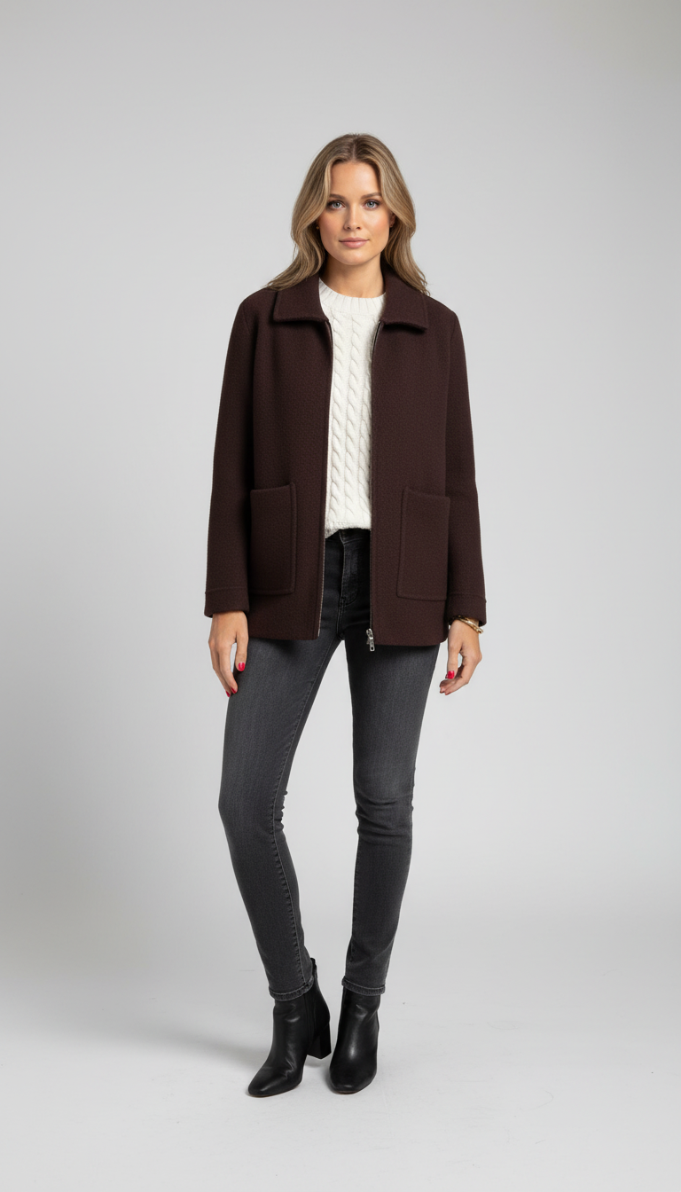 Wolmix Halflange Jas Dames - Stijlvol & Comfortabel