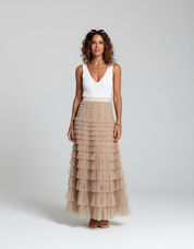 Comfortabele Tule Maxirok met Elastische Tailleband