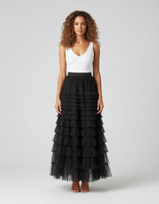 Comfortabele Tule Maxirok met Elastische Tailleband