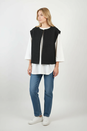 Dames Gebreid Vest Wolmix – Luxe, Warm & Oversized Pasvorm