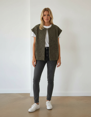 Dames Gebreid Vest Wolmix – Luxe, Warm & Oversized Pasvorm