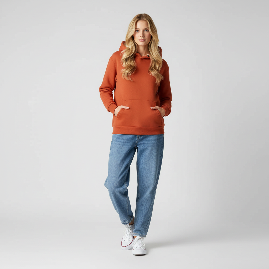 Oversized Dames Fleece Hoodie met Sherpa Voering