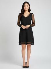 Stijlvolle Dames Jurk met Sprankelende Goudflinter Details