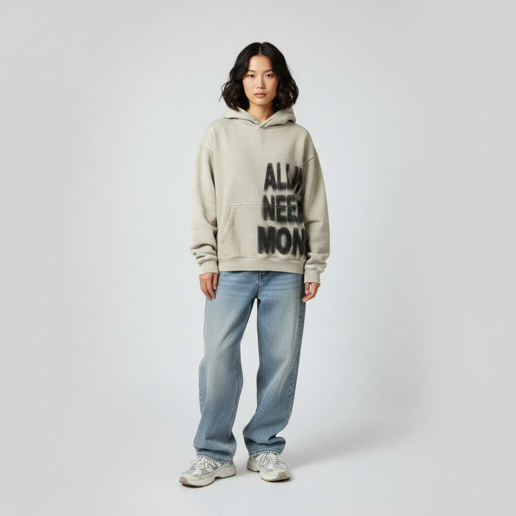 Statement Cropped Hoodie Unisex | Comfortabele Hoodie met Print