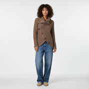 Gebreide Dames Trui met Asymmetrische Design | Oversized Coltrui