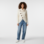 Gebreide Dames Trui met Asymmetrische Design | Oversized Coltrui