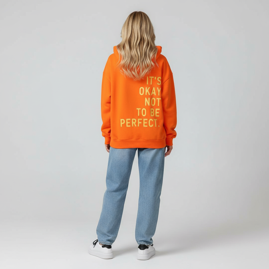 Warme Oversized Dames Hoodie - Streetwear Hoodie met Tekst op de Rug