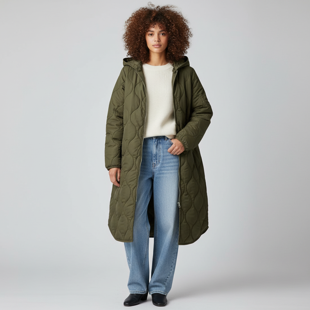 Dames Parka met Capuchon – Modieuze Dames Jas met Print, Duurzaam en Comfortabel