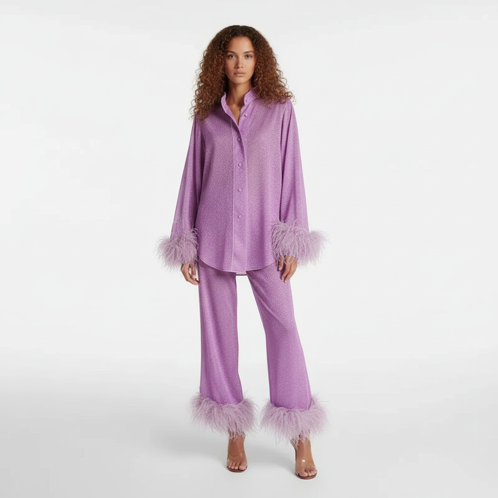 Luxe Glitter Set Dames – Glitter Set Met Veren In Wijnrood, Lichtgroen, Paars, Donkergroen En Beige