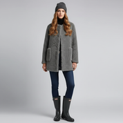 Pluizige Imitatiebont Jas Dames – Warme Zachte Jas Met Zakken