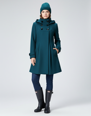 Dames Jas met Capuchon en Dubbele Knoopsluiting | Chique en Elegant