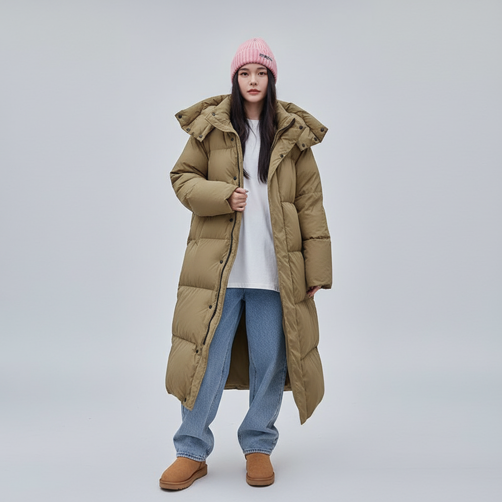 Warme Dames Puffer Jas Met Capuchon En Relaxte Pasvorm