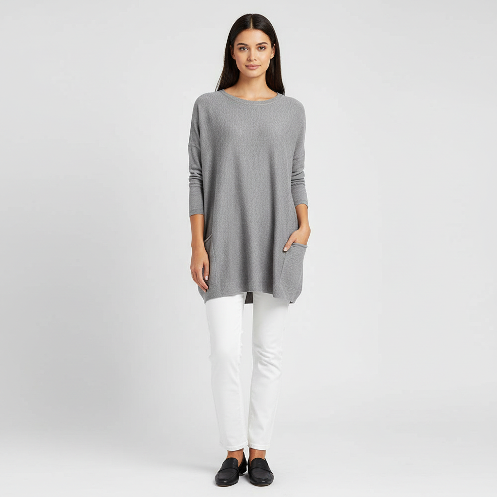 Moderne Dames Tuniek Met Relaxte Pasvorm