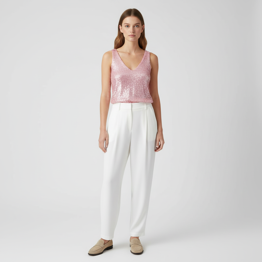 Dames Pailletten Top met Glitter Details | Feestelijk