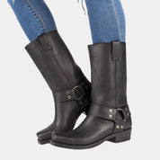 Leren Biker Laarzen voor Dames – Stoere Enkelboots van Echt Leer
