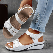 Comfortabele Dames Wig Sandalen met Verstelbare Bandjes en Zachte Zool