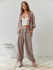 Pyjama Set voor Dames – Zachte Comfortabele Set van Luxe Stoffen