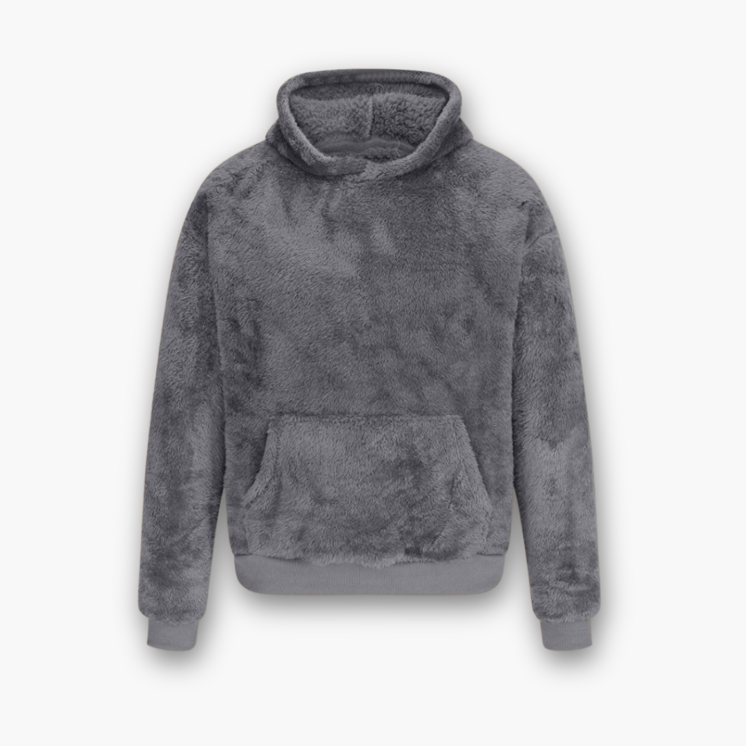 Pluche Unisex Hoodie met Comfortabele Pasvorm