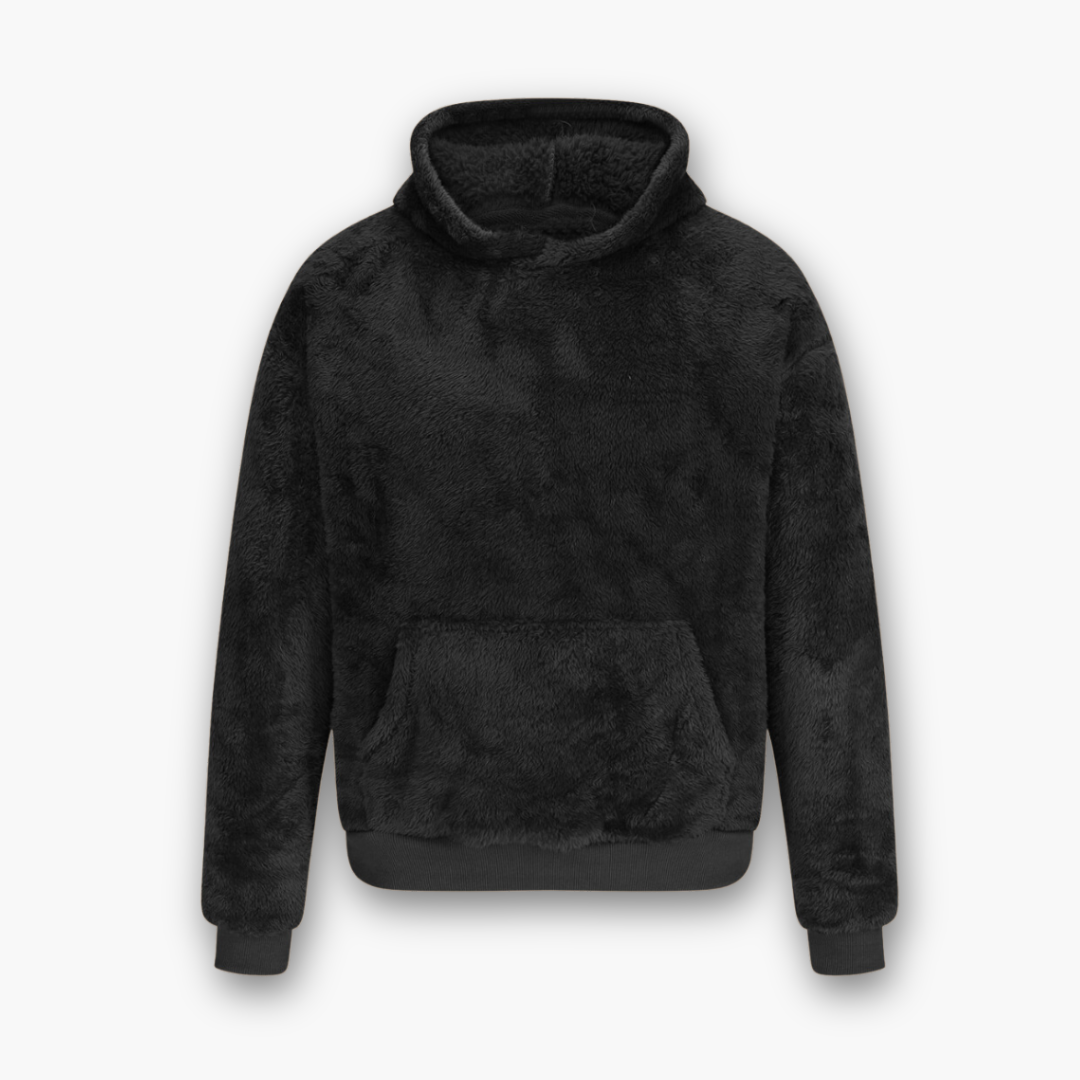 Pluche Unisex Hoodie met Comfortabele Pasvorm