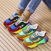 Gekleurde Sneakers voor Dames – Trendy Comfortabele Multicolor Sportsneakers