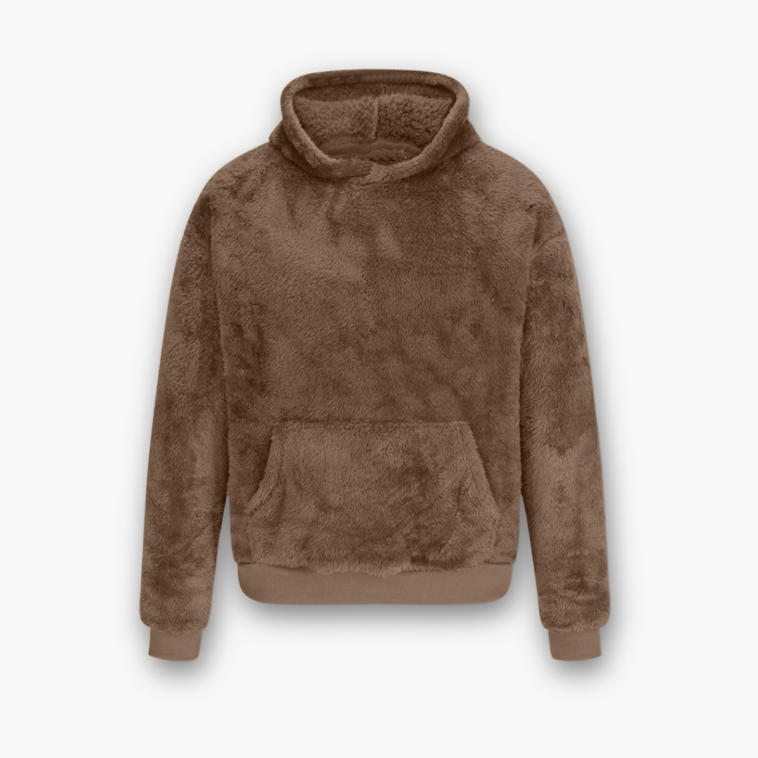 Pluche Unisex Hoodie met Comfortabele Pasvorm