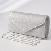 Luxe Glitter Clutch met Ketting