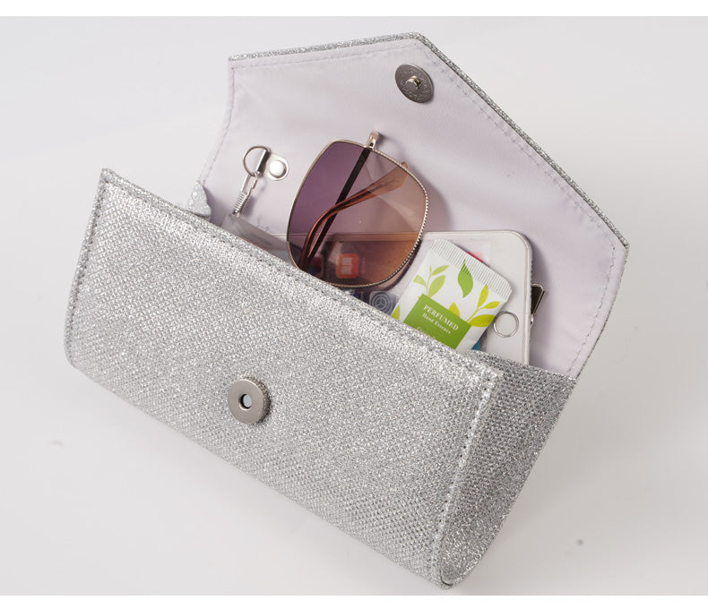 Luxe Glitter Clutch met Ketting | Dea Studios