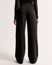 Hoge Taille Pantalon Dames – Geplooide Pantalon met Elegante Tapered Fit