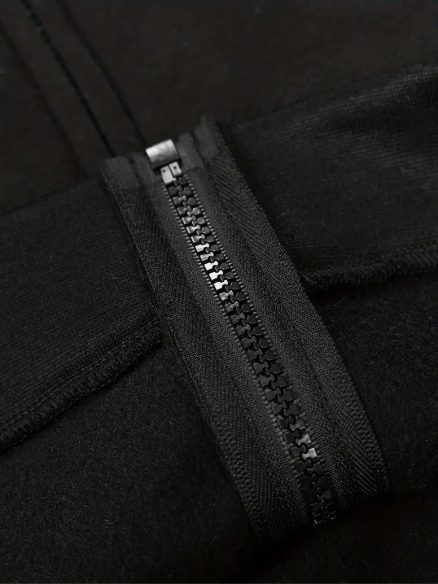 Fleece Katoenmix Dames Hoodie met Rits en Hoge Kraag