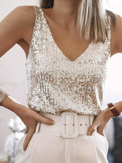 Dames Pailletten Top met Glitter Details | Feestelijk