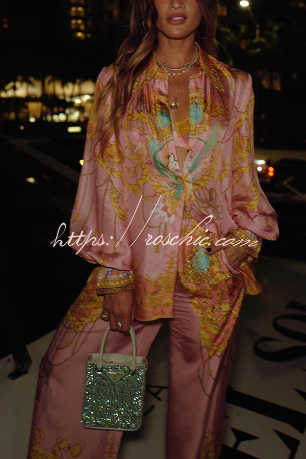 Zijden Loungewear Set voor Dames – Luxe Comfortabele Satijnen Lounge Set