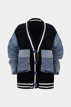 Dea Studios Denim Knit Cardigan