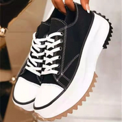 Dames Canvas Sneakers met Plateauzool