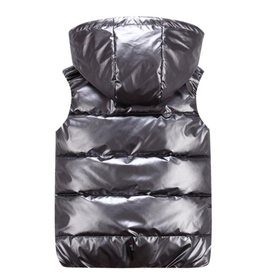 Gevoerde Shiny Bodywarmer voor Dames – Lichtgewicht Warm Gewatteerd Vest