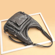 Veelzijdige Kunstlederen Dames Schoudertas met Grote Inhoud